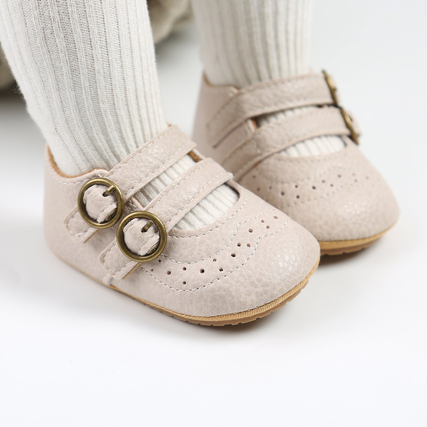 New Baby Shoes Retro Leather Boy Girl Shoes Multicolor Toddler Rubber Sole Anti-slip First Walkers Infant Newborn Moccasins