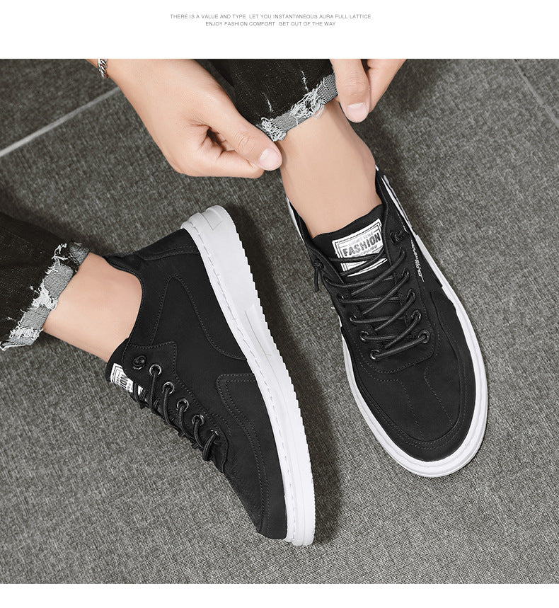 Vulcanize Shoes Classic Platform Shoes Canvas Shoes for Male Anti-Odor Men Casual Shoes Flats Hard-Wearing