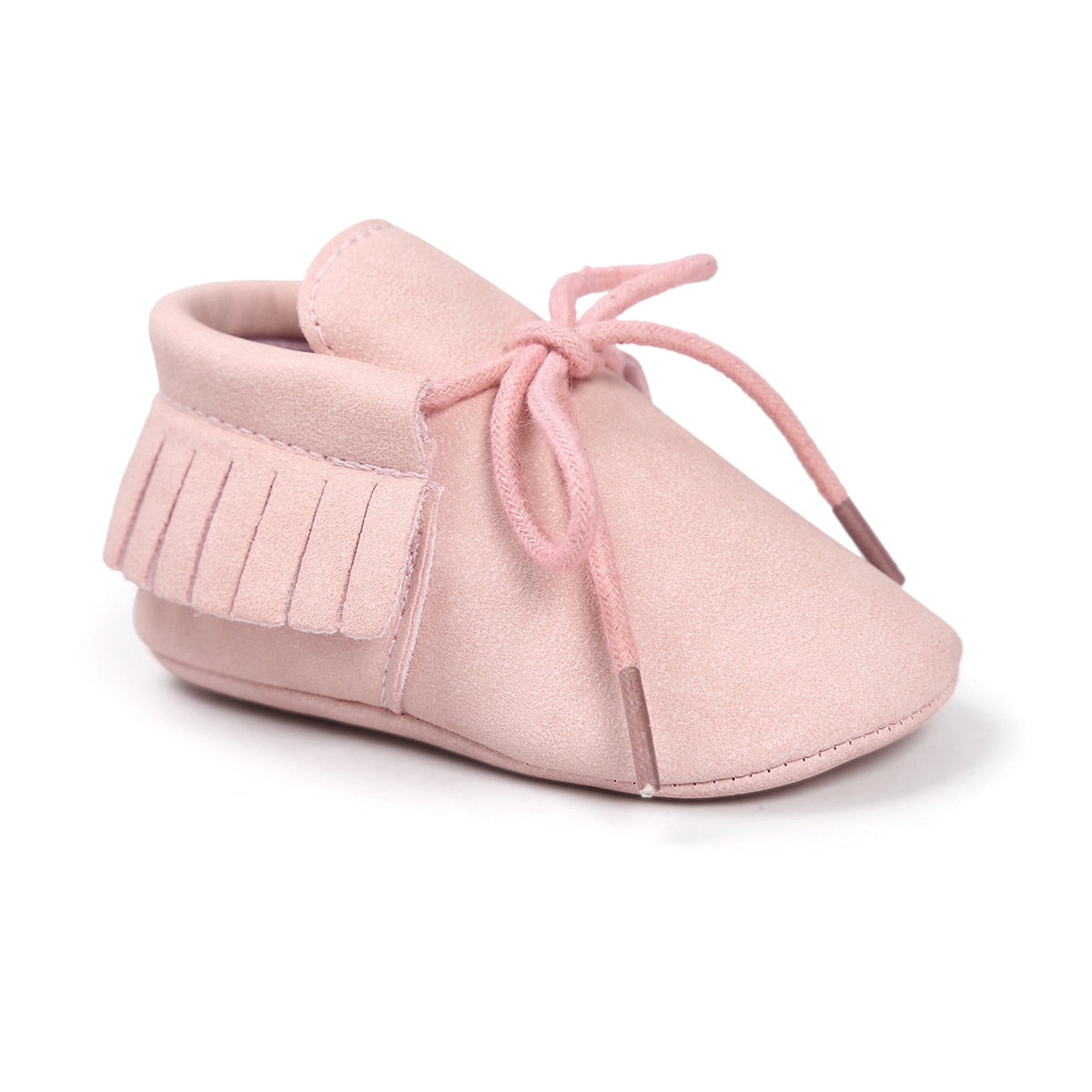 Newborn Shoes Infant Boy Girl Classical Lace-up Tassels Suede Sofe Anti-slip Toddler Crib Crawl Moccasins