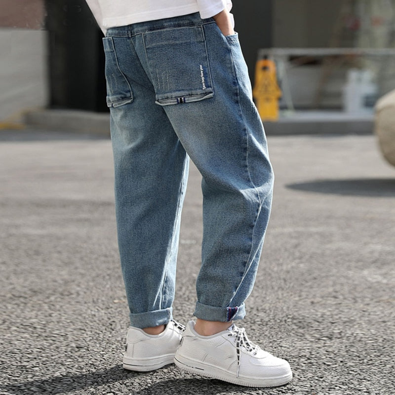 Boys Jeans Denim Trousers Kids Clothes Children Clothes Spring  Straight Cowboy Trousers Casual Pants 2-6 Years