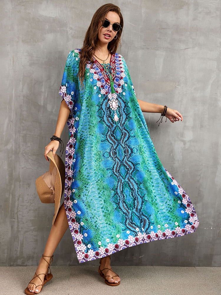 Strand Cover Up Robe Plage Vestido Playa Strand Pareo Badeanzug Cover Up Bademode Badeanzug Frauen Maxi Kleid