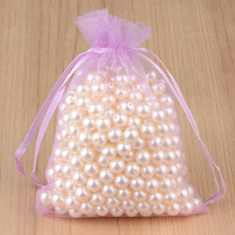 100pcs couleurs sac d'emballage de bijoux, stockage de cadeaux mariage en gros