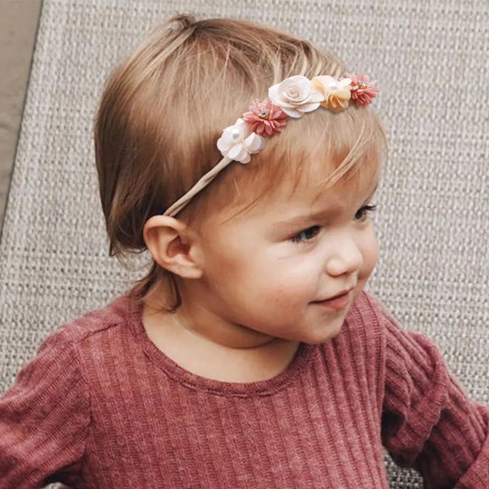 Baby Mädchen Stirnband, süßes Baby elastisches Haarband, Neugeborene Kopfblume, Kleinkind Stirnband, Kopfbedeckung Kinder, Kinder Haarschmuck