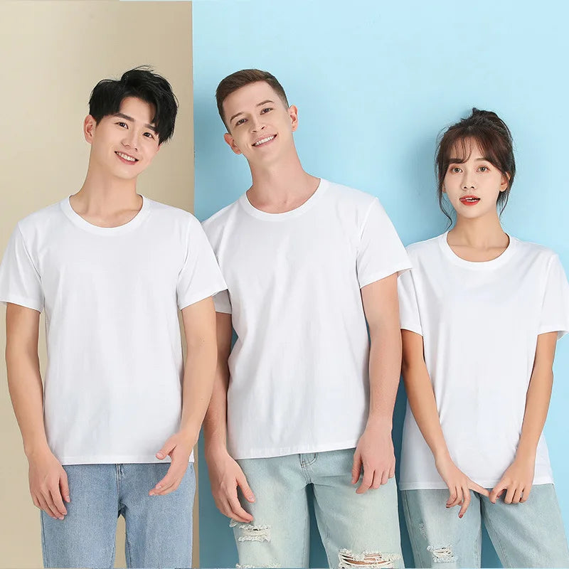 T-shirt Pure Color for Men, Woman, Cotton 100%, TShirts Round Collar, Short-Sleeve, T-shirt Top Tees