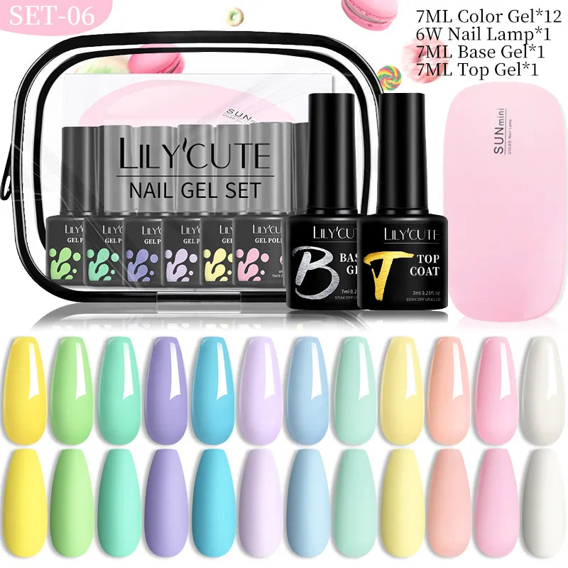 10PCS/SET Gel Nail Polish, Reflective Glitter, Magnetic Gel, Set Magnetic Stick, Soak Off Nail Art