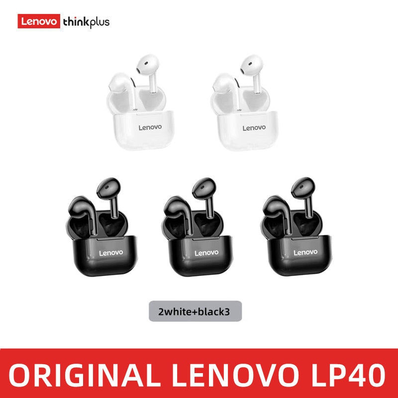 Original Lenovo LP40 drahtlose Kopfhörer TWS Bluetooth-Kopfhörer Touch Control Sport Headset Stereo-Ohrhörer für Telefon Android