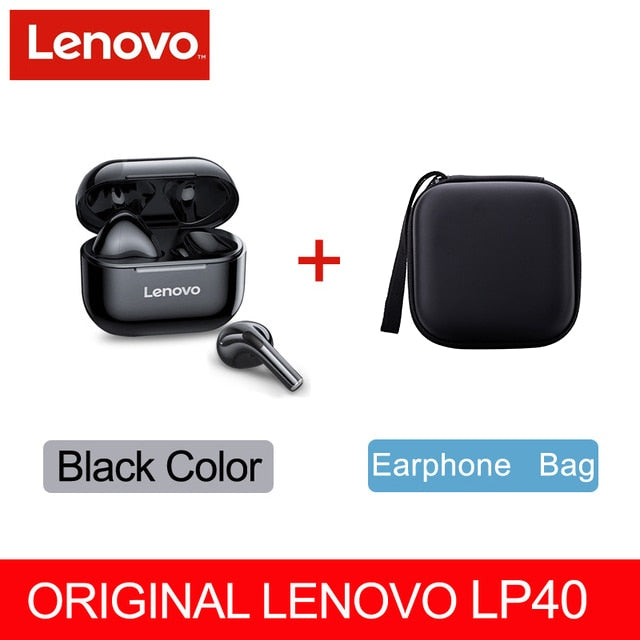 Original Lenovo LP40 drahtlose Kopfhörer TWS Bluetooth-Kopfhörer Touch Control Sport Headset Stereo-Ohrhörer für Telefon Android