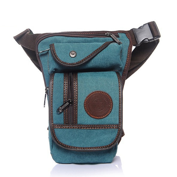 High Quality Men's Canvas Drop Leg Bag, Military Motorcycle Multi-purpose Messenger Shoulder Bags, Belt Hip Bum Waist Fanny Pack