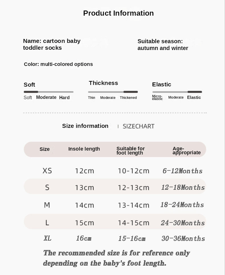 Baby-Anti-Rutsch-Socken für Neugeborene, warme Krippen-Bodenschuhe mit Gummisohle