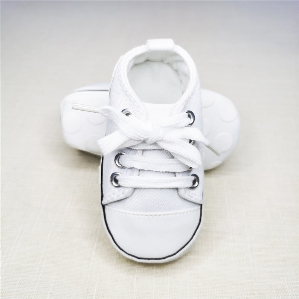 Baby Leinwand Klassische Turnschuhe Neugeborenen Sport Baby Erste Wanderer Schuhe Infant Kleinkind Anti-slip Baby Schuhe