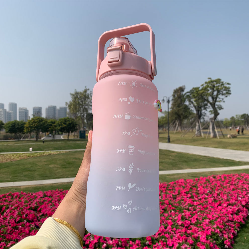 Water Bottle, Motivational Drinking Bottle, Sports Water Bottle, Portable Reusable Plastic Cups, Outdoor Travel, Gym