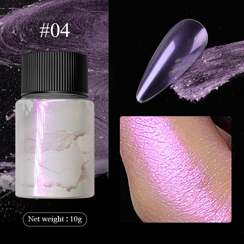 Nail Mirror Glitter Powder Metallic Colorful Dust Metal Effect Nail Glitter Gold Nail Art UV Gel Polish Chrome Flakes Dust