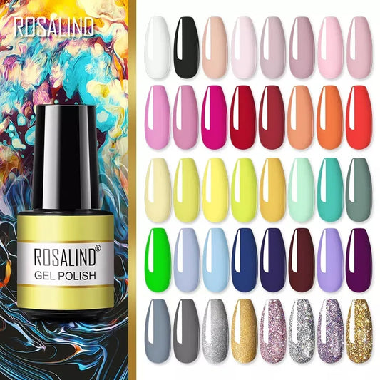 ROSALIND Gel polish For Nails, Manicure, Winter Colors, semi permanent primer, Nail art Hybrid Gel, Varnishes nail polish