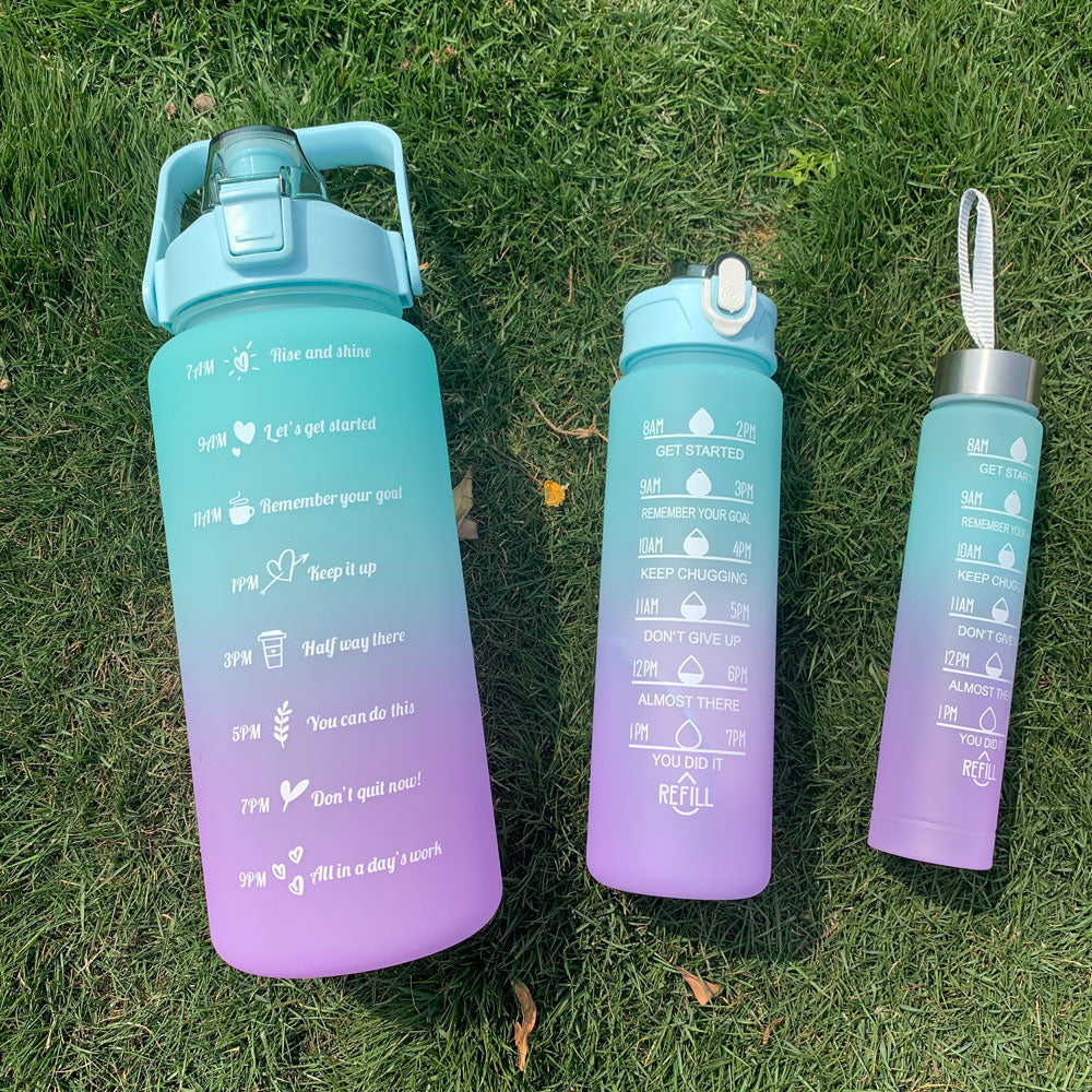 Water Bottle, Motivational Drinking Bottle, Sports Water Bottle, Portable Reusable Plastic Cups, Outdoor Travel, Gym