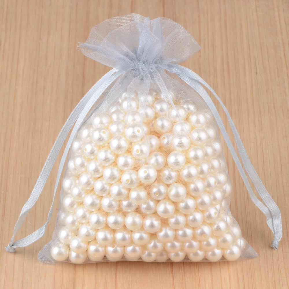 100pcs couleurs sac d'emballage de bijoux, stockage de cadeaux mariage en gros