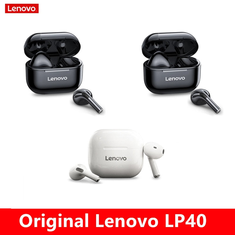 Original Lenovo LP40 drahtlose Kopfhörer TWS Bluetooth-Kopfhörer Touch Control Sport Headset Stereo-Ohrhörer für Telefon Android