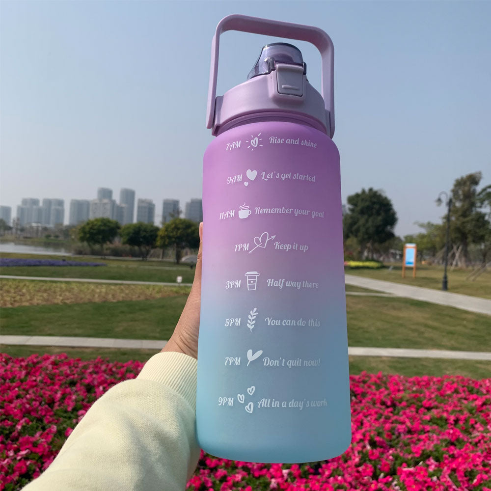 Water Bottle, Motivational Drinking Bottle, Sports Water Bottle, Portable Reusable Plastic Cups, Outdoor Travel, Gym