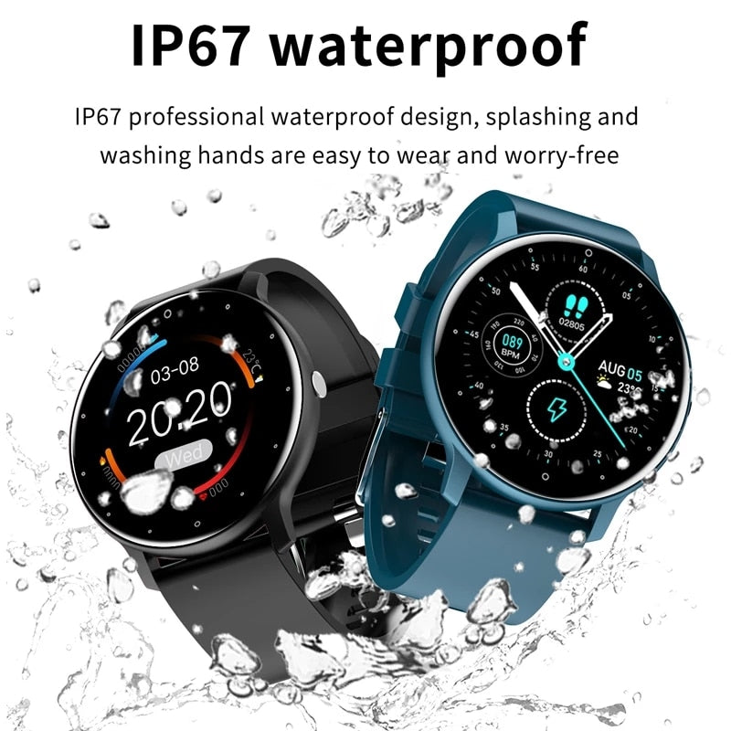 Montre intelligente hommes plein écran tactile Sport Fitness montre IP67 étanche Bluetooth Smartwatch hommes