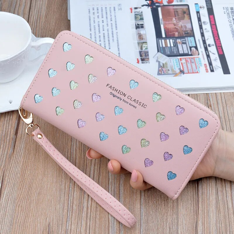 Women's Brand Clutch Purse Ladies Money Wallet for Women's Clutch Bag Slim Female Wallet Card Holder Uneven Wallets Made Leather