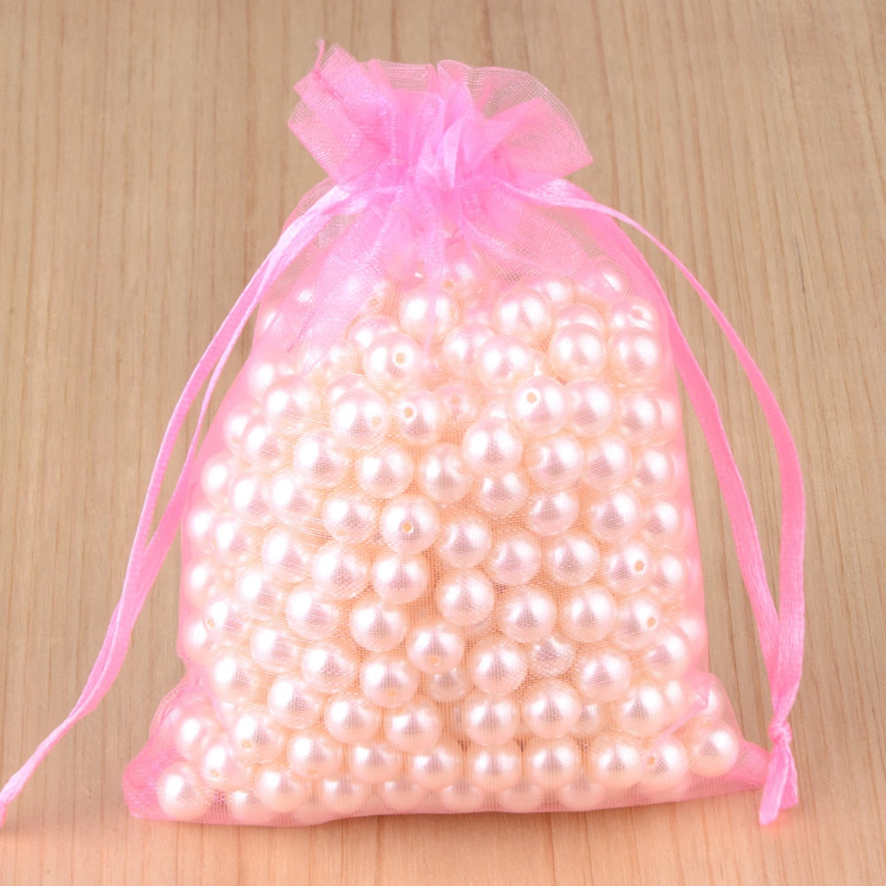 100pcs couleurs sac d'emballage de bijoux, stockage de cadeaux mariage en gros