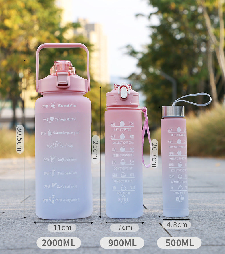 Water Bottle, Motivational Drinking Bottle, Sports Water Bottle, Portable Reusable Plastic Cups, Outdoor Travel, Gym