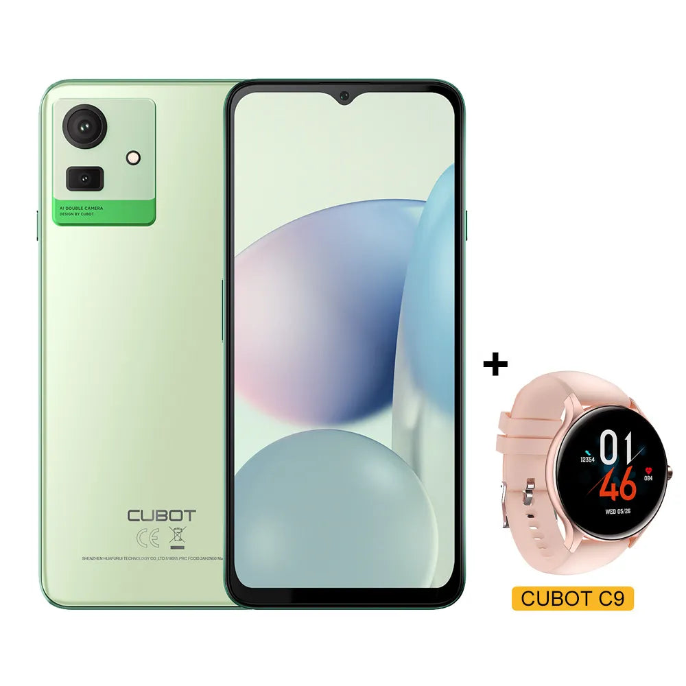 Cubot NOTE 50 Smartphone, Android 13, 16GB RAM(8GB+8GB Extended), 256GB ROM, Octa-core, 6.56“ 90Hz Screen, NFC, 50MP Camera, 5200mAh