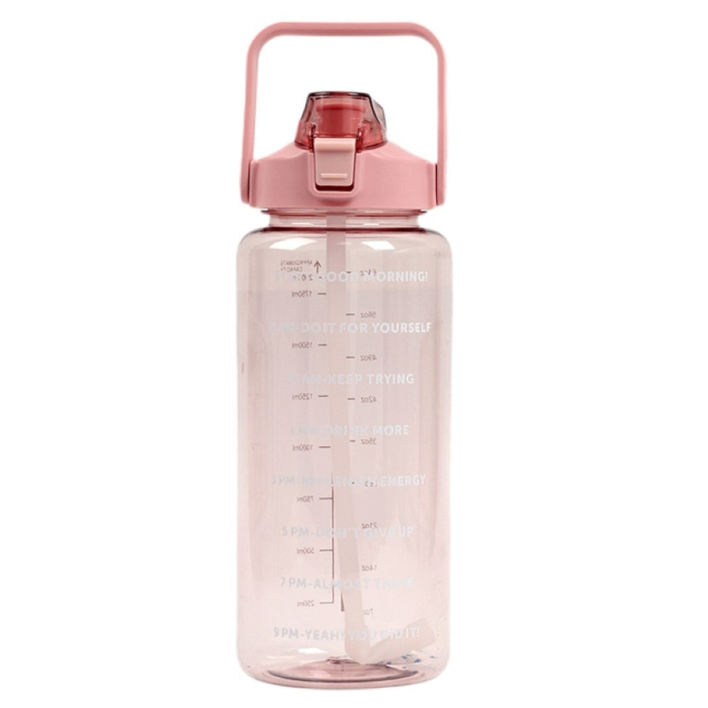 Wasserflasche, motivierende Trinkflasche, Sportwasserflasche, tragbare wiederverwendbare Plastikbecher, Outdoor-Reisen, Fitnessstudio