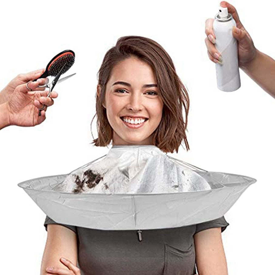 Creative Apron Hair Cutting Cloak Coat Salon Barber Stylist Cape Umbrella Haircut Cloak Hairdressing Home Cleaning Protector