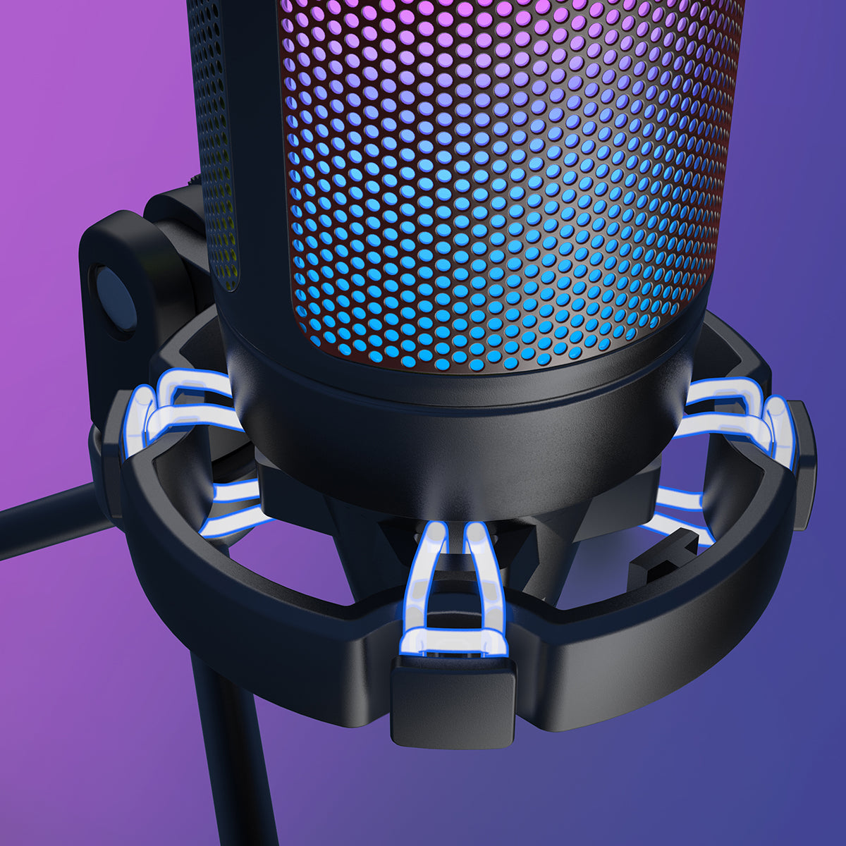 USB Microphone, Condenser MIC with RGB, PC, MAC, Suit for Podcasters / Gamers / Influencers / Home studio