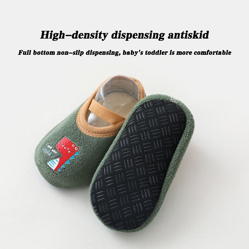 Baby Anti-slip Socks Newborn Warm Crib Floor Shoes with Rubber Sole