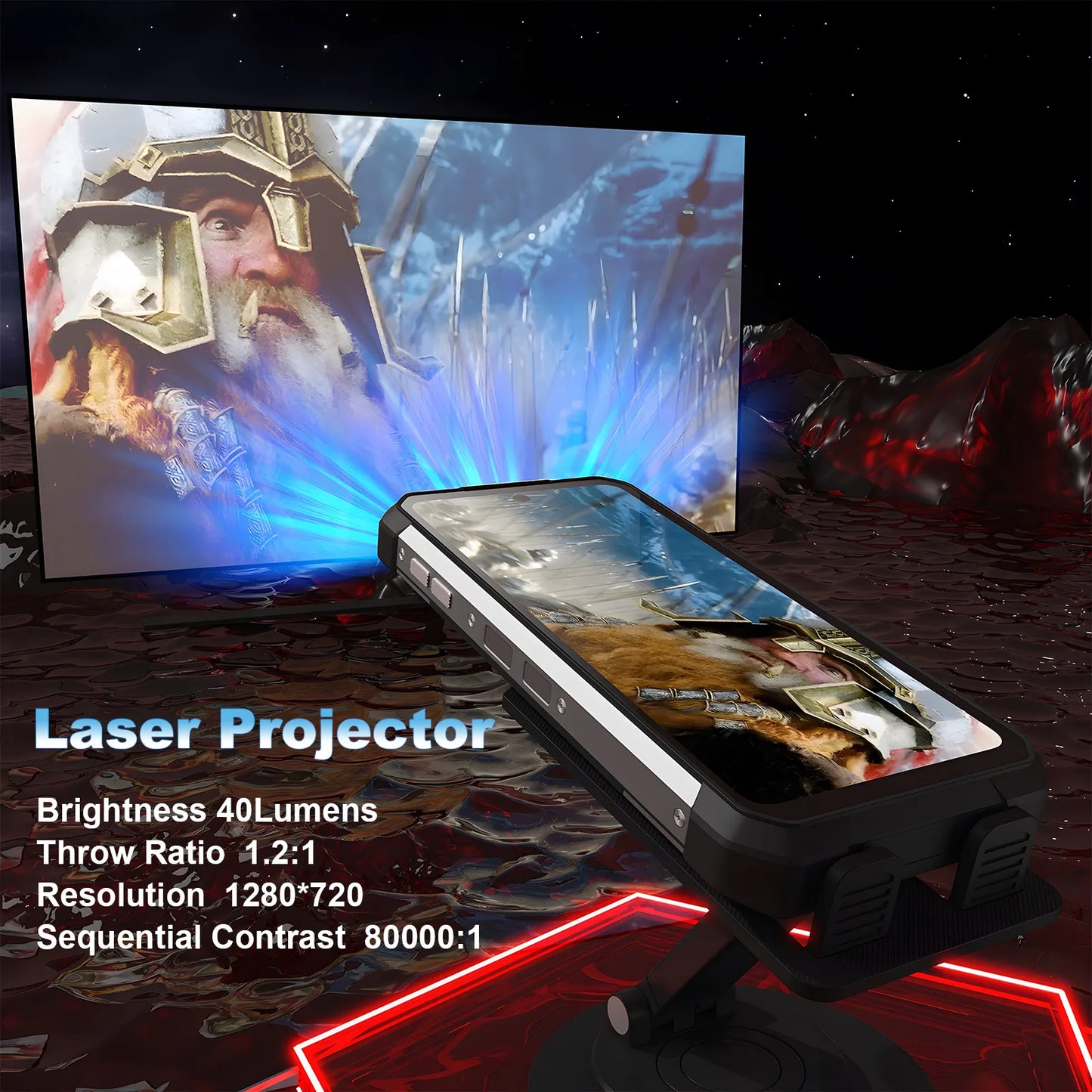 Unihertz 8849 Tank 2, Projector Rugged 22GB RAM, 256GB ROM, 108MP, 64MP, Super Night Vision, G99, 15500mAh