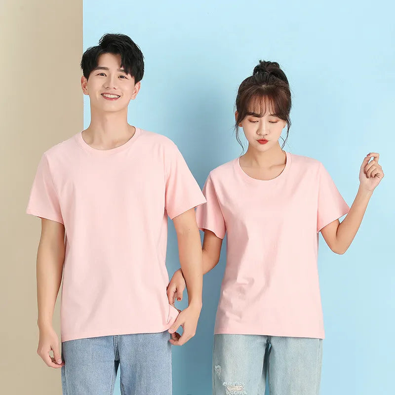 T-shirt Pure Color for Men, Woman, Cotton 100%, TShirts Round Collar, Short-Sleeve, T-shirt Top Tees