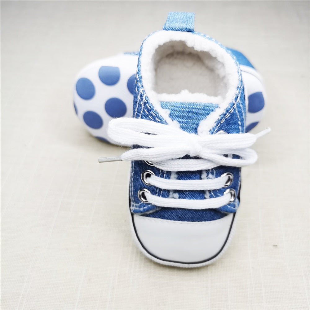 Baby Leinwand Klassische Turnschuhe Neugeborenen Sport Baby Erste Wanderer Schuhe Infant Kleinkind Anti-slip Baby Schuhe