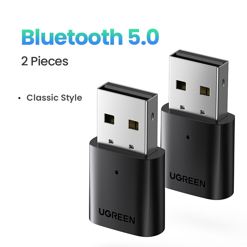 2 in 1 USB Bluetooth 5.3, Dongle Adapter for PC Speaker, Wireless Mouse, Music Audio Receiver, Transmitter Bluetooth 5.0