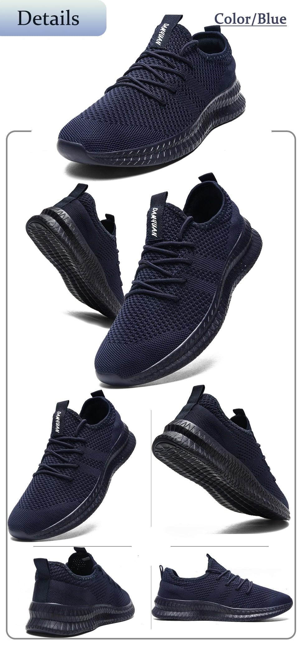 Men's Running Shoes: Lace-up, Lightweight, Comfortable, Breathable Sport Sneakers for Walking and Tennis