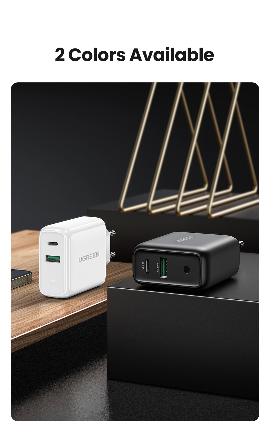 38 W schnelles USB-Ladegerät, Quick Charge 4.0, 3.0, Typ C PD-Schnellladung, USB-Ladegerät, QC 4.0, 3.0, Telefonladegerät