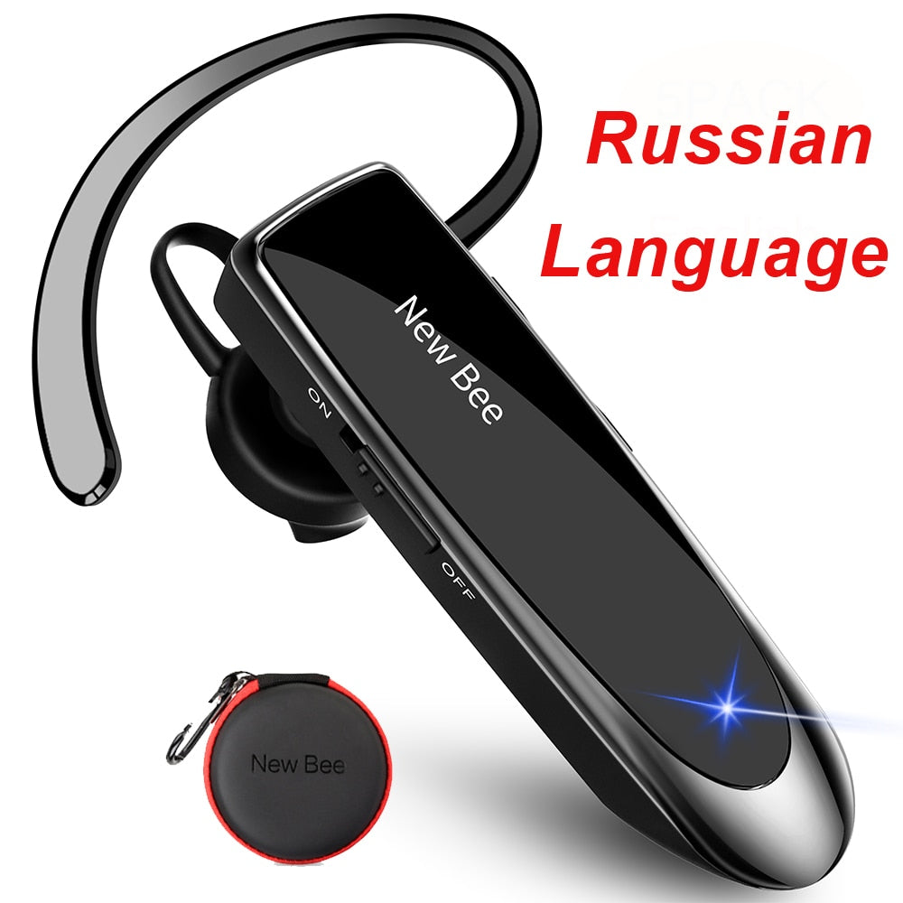 Bluetooth-Headset 5.0, kabellose Kopfhörer. Kopfhörer mit Mikrofon. 24-Stunden-Ohrhörer, Mini-Ohrhörer, Freisprecheinrichtung