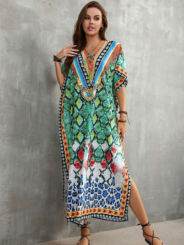 Strand Cover Up Robe Plage Vestido Playa Strand Pareo Badeanzug Cover Up Bademode Badeanzug Frauen Maxi Kleid