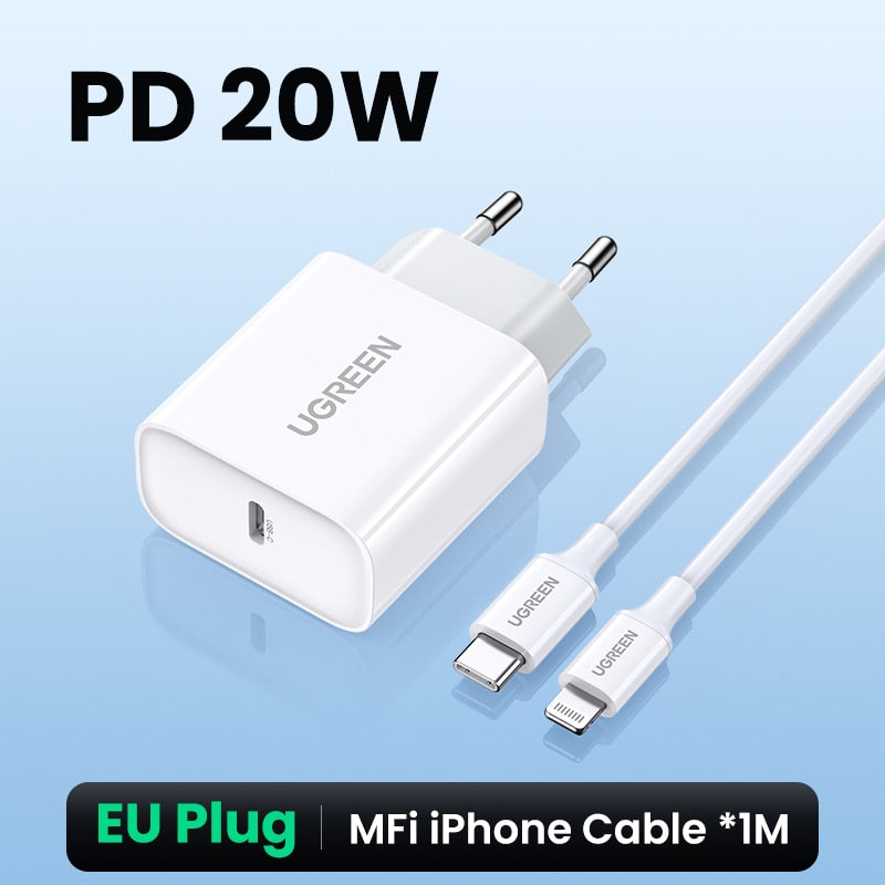 38W Fast USB Charger, Quick Charge 4.0, 3.0, Type C PD Fast Charging, USB Charger, QC 4.0, 3.0, Phone Charger