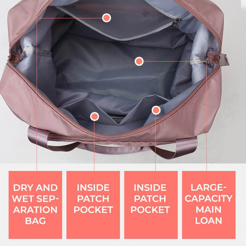 Sac de grande capacité pliable pour femmes, sacs de sport pour femmes, sac à bandoulière, sac d'entraînement pour femmes, sac à main à poignée de voyage, sac à bandoulière de sport