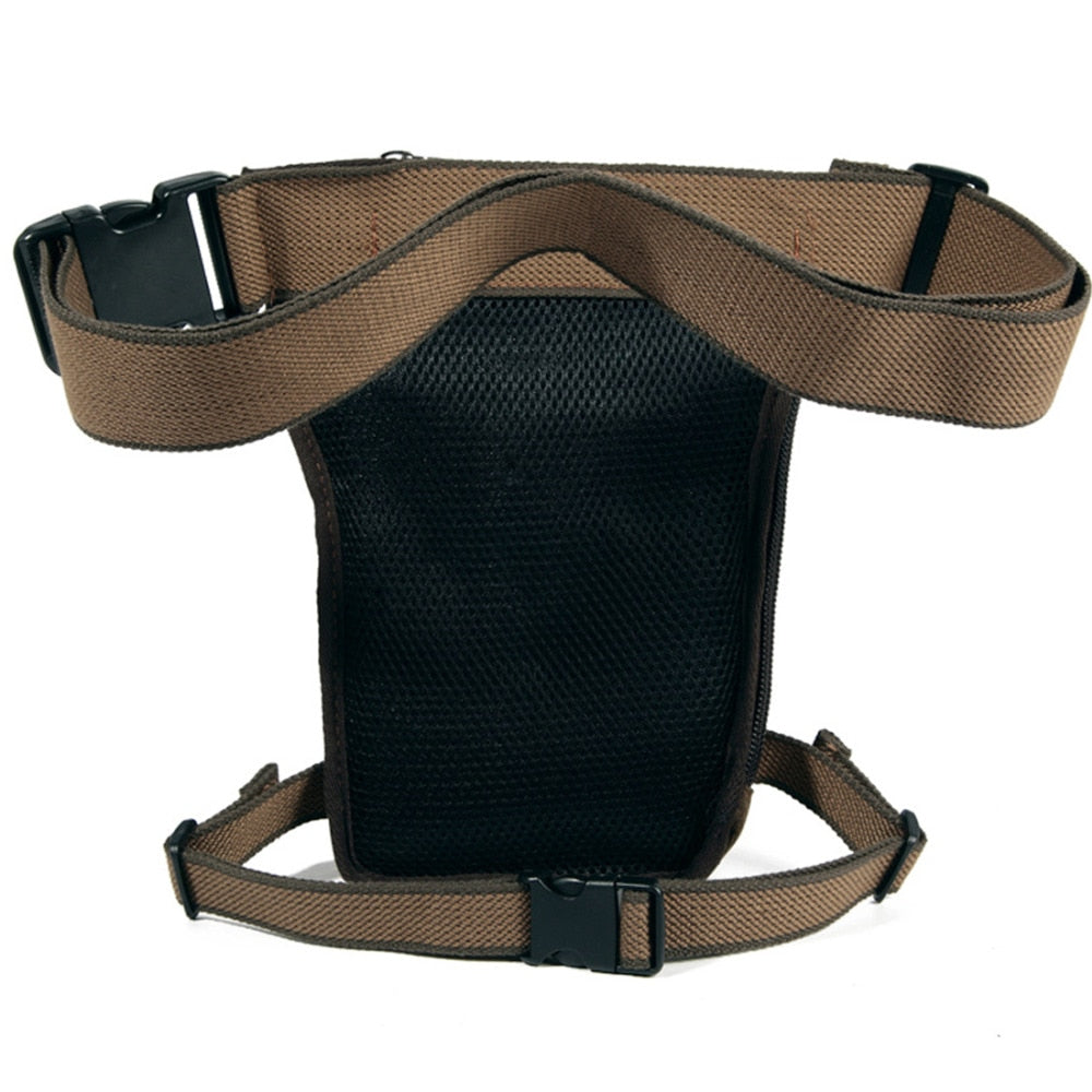 Sac de jambe en toile de haute qualité pour hommes, sacs à bandoulière multi-usages pour moto militaire, sac banane pour ceinture, ceinture, hanche, taille