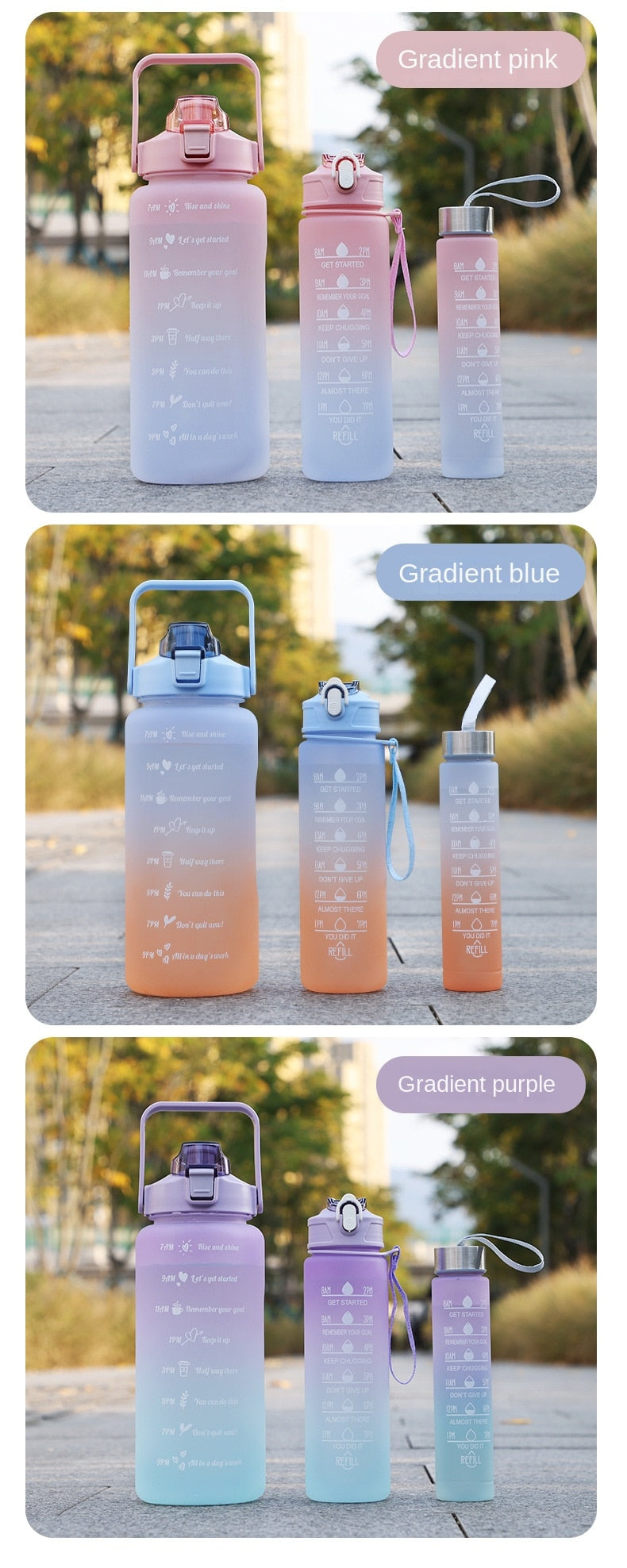 Wasserflasche, motivierende Trinkflasche, Sportwasserflasche, tragbare wiederverwendbare Plastikbecher, Outdoor-Reisen, Fitnessstudio