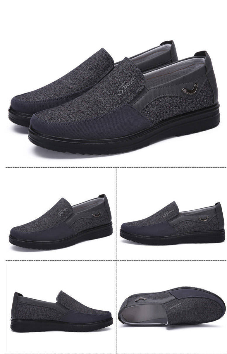 Klassische Herrenschuhe, lässige Herren-Loafer, atmungsaktiv, zum Gehen, flach, Herrenschuhe