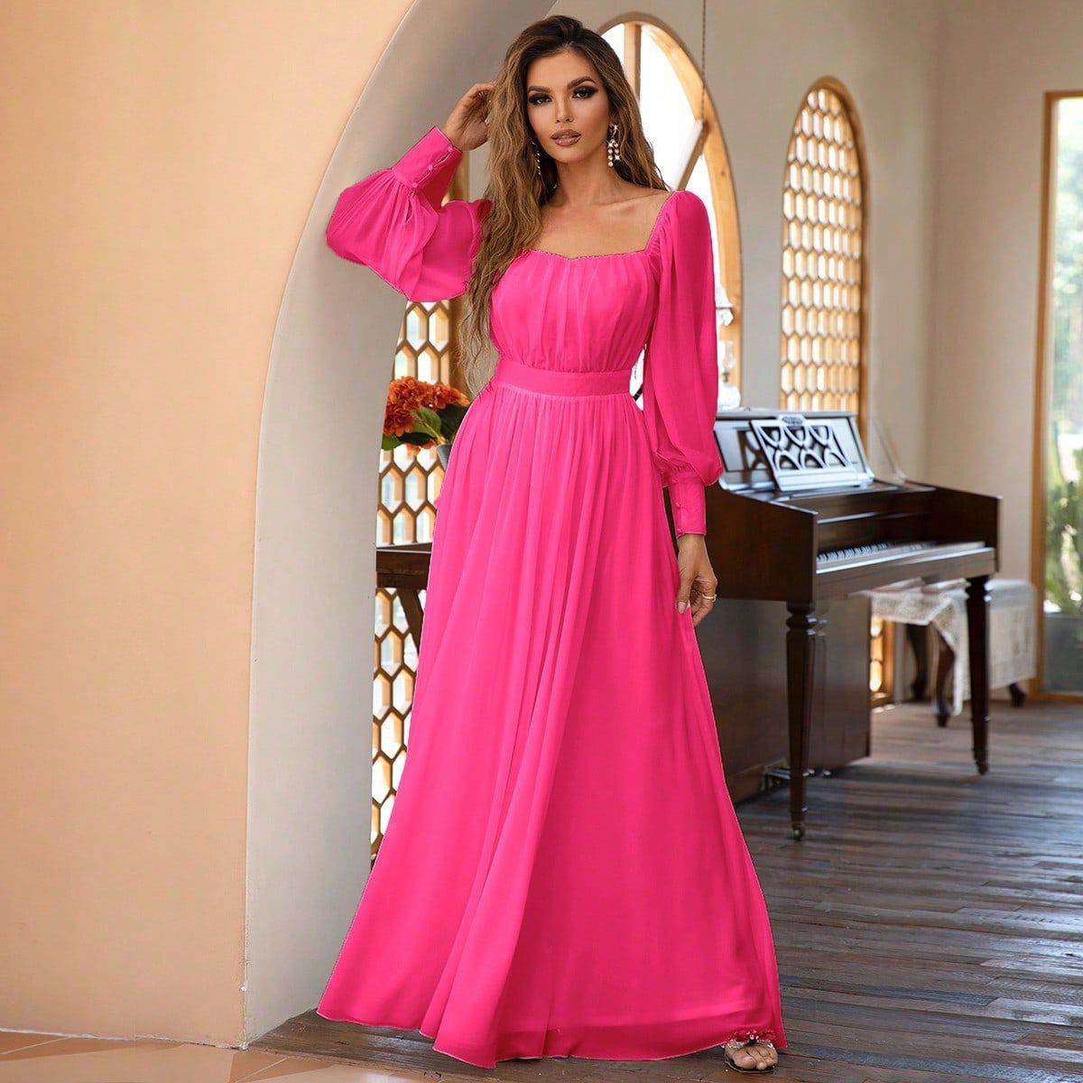 Gorgeous Simple Cute Fresh And Gentle Long Dress