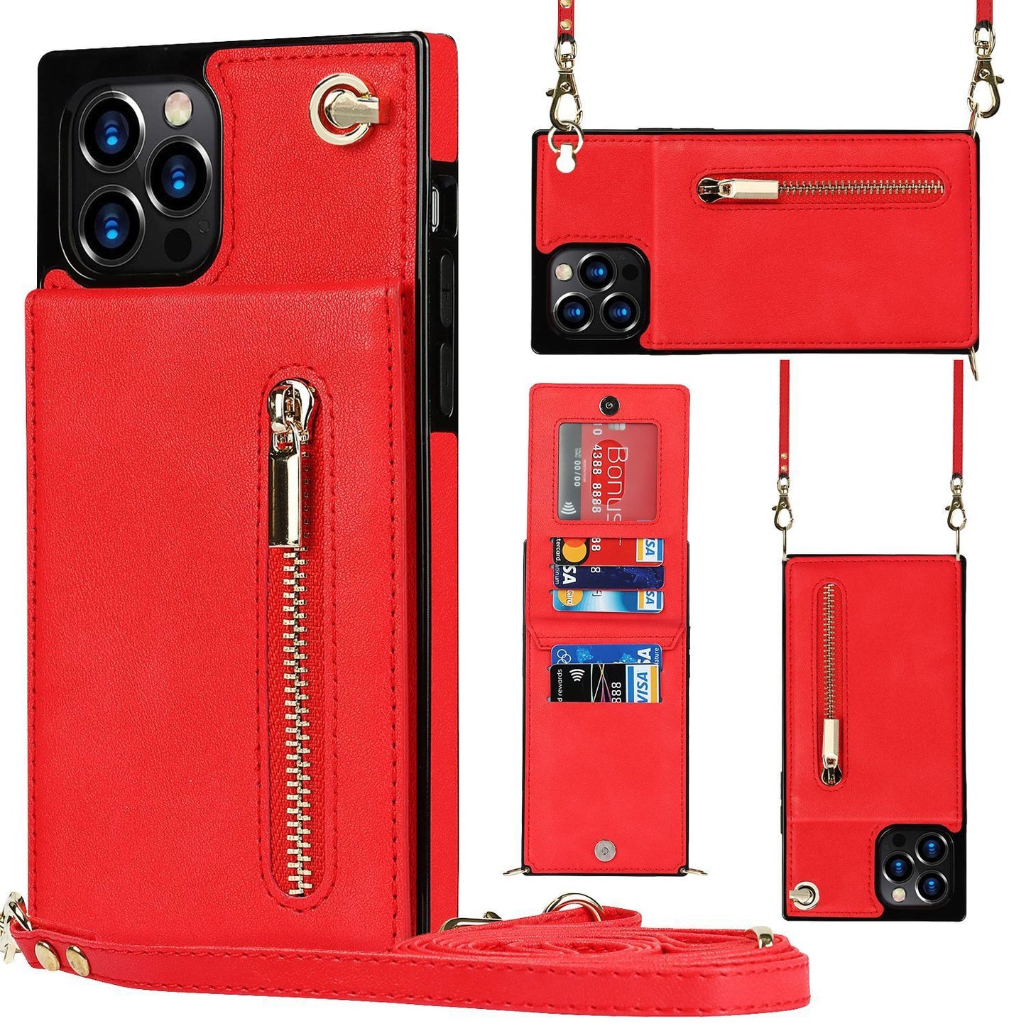 Zipper Phone Case Crossbody