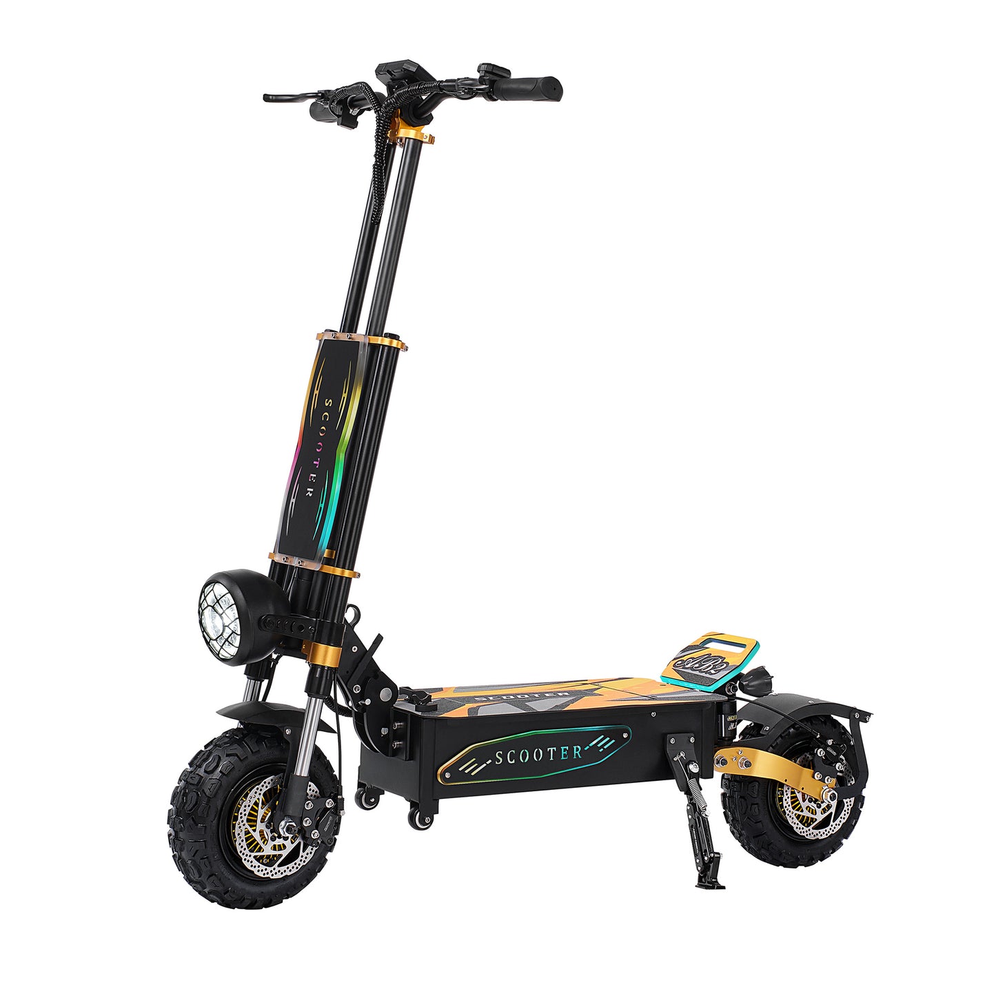 Scooter électrique Puissance du moteur 6000W Capacité de la batterie 60V 40Ah Taille des pneus 11 pouces Vitesse maximale 75-85KM