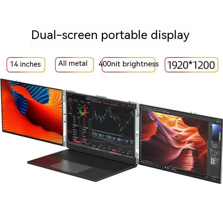 14-inch Ultra-thin Metal Appearance Dual-screen Three-screen Portable Display