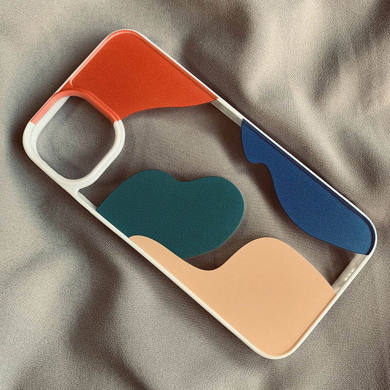 Color Block Contrast Color Geometry Suitable For 13 Mobile Phone Cases