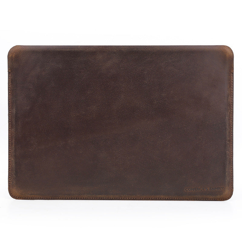 Compatible with Apple, Suitable For MacBook Pro13.3 Protective Cover Crazy Horse Leather