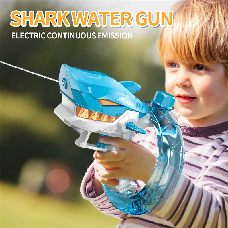 Shark Electric Water Gun Toys Fully Automatic Continuous Fire Water Gun Large Capacity Beach Summer Children's Water Playing Toys